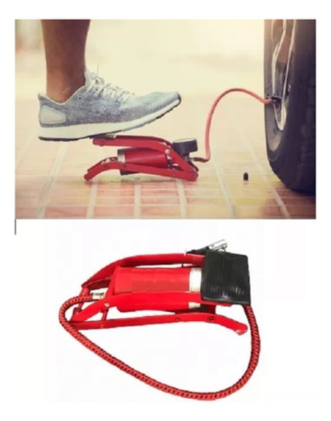 Inflador Para Bicicleta Auto Moto Pie Valvula Auto Moto Bici 1