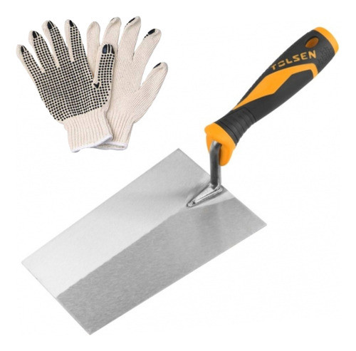 Cuchara Albañil Tolsen Recta 160x85x110mm Mango Plástico -sc 0