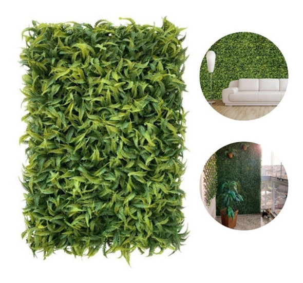 16placa De Grama Samambaia Mini 40x60 Artificial Muro Inglês 1 16placa De Grama Samambaia Mini 40x60 Artificial Muro Inglês 1