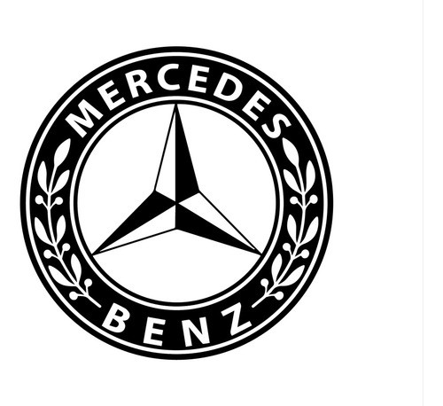 2 Calcomanías Mercedes Benz Laureles 28 Cm. 1