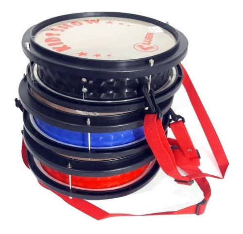 Caixa Infantil Luen Kids Show 7 X 10 Vermelha Alça + Baqueta 1