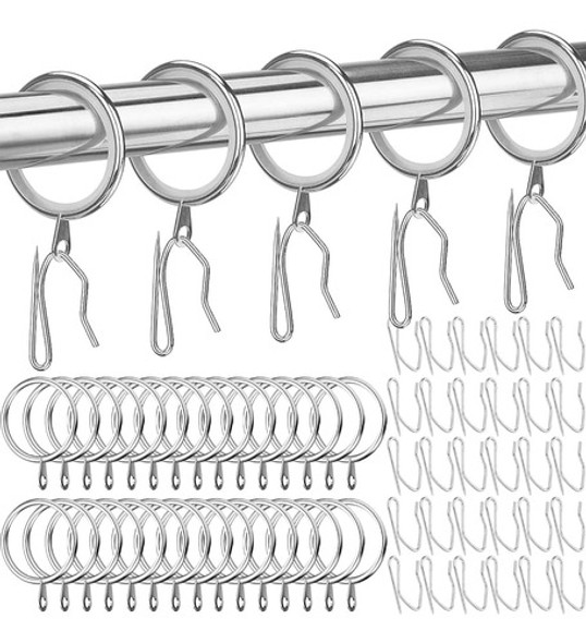 30 Piezas De Anillos De Cortina De Cortina De Metal Anillos 0