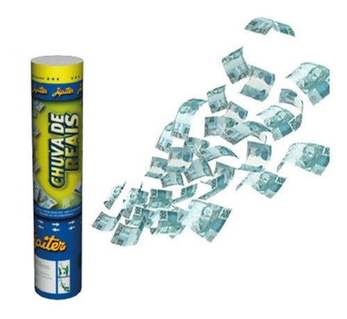 Kit 2 Lança Confete Chuva De Dinheiro Reais 30cm 0