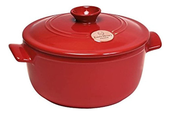Emile Henry Flame Round Stewpot Horno Holandés 42 Cuartos De 0