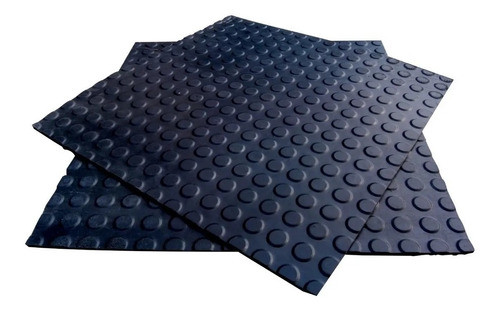 Piso Pastilhado Moeda - 50x50cm Borracha 4 Placas 1 M² 0