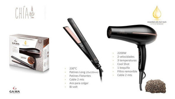 Kit Gama Plancha + Secador Chia 1