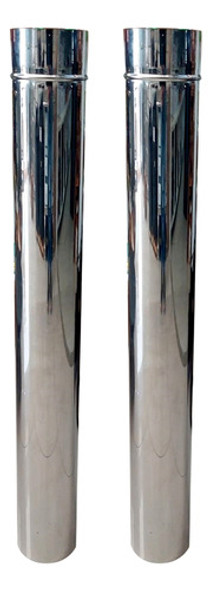 02 Canos Chaminé Inox 110 Mm Fogão Lenha Calefator 0 02 Canos Chaminé Inox 110 Mm Fogão Lenha Calefator 0