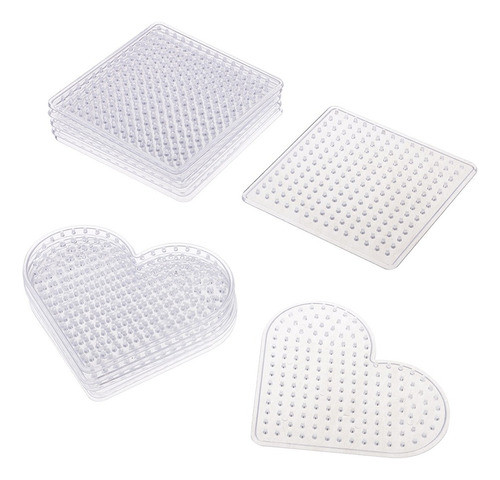 . 12 Pcs 5mm Clear Perler Hama Beads Pegboard Diy Crianças 0