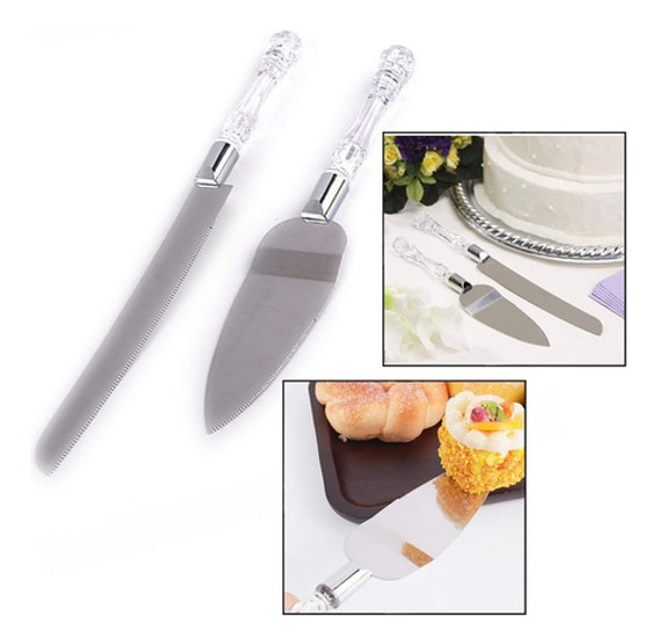 Set De Torta Reposteria Cuchillo Y Pala Espatula Cortador 0