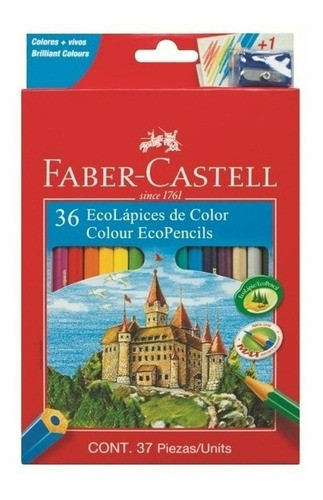 Lapices Color Faber Ecolapiz Acuarelables X36 Largo 0