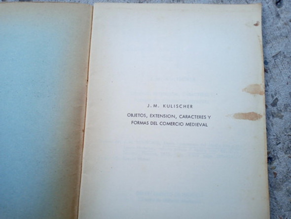 Historia Medieval Estudios 1 J.m. Kulischer - 1972 1