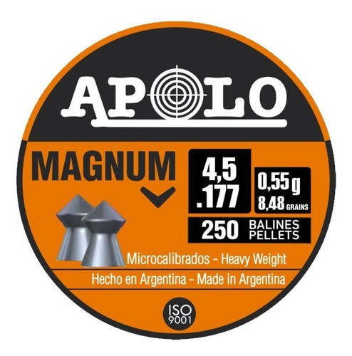 Balines Apolo Magnum Cal 177 4,5 Mm 0,53gr X250 Unidades 1