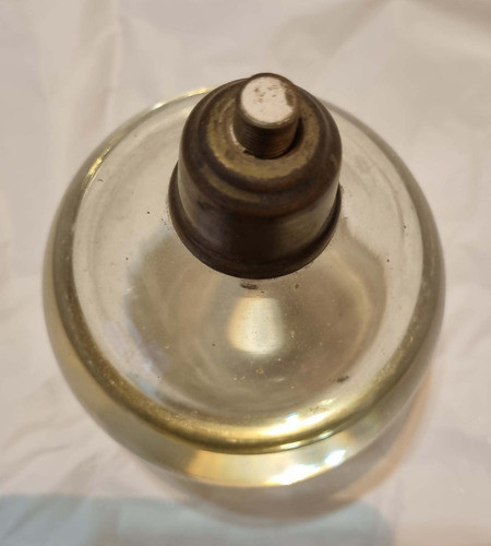 Bocha Terminal Soplada Hueca Cristal Bronce 9 Cm De Diametro 1