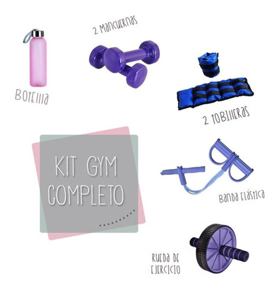 Kit 2kg, Mancuernas - Tobilleras Kg, Banda, Rueda. Pesas 0