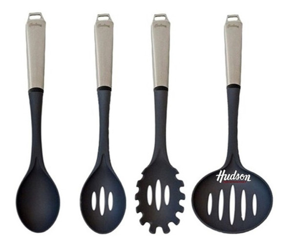 Juego Utensilios Hudson Nylon Mango Acero Apto Teflon Cerami 0 Juego Utensilios Hudson Nylon Mango Acero Apto Teflon Cerami 0