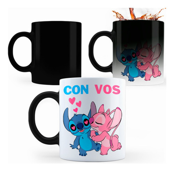 Taza Mágica Lilo Y Stitch Con Vos Sin Vos Personalizada 0
