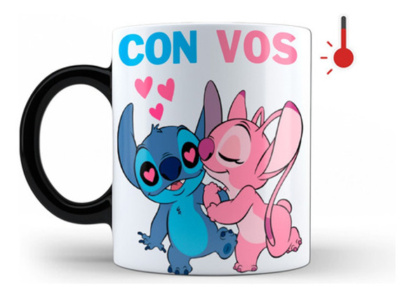 Taza Mágica Lilo Y Stitch Con Vos Sin Vos Personalizada 1