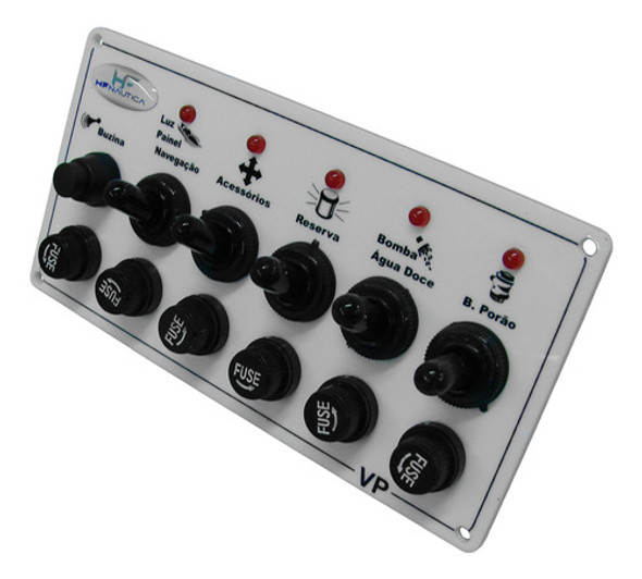 Painel Para Barcos 6 Funções 12v Cor Branco 1