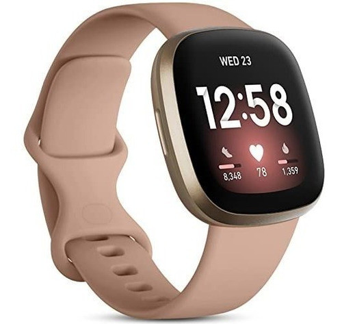 Malla Para Reloj Fitbit Versa 3-4 Sense2 Silicona Milk Tea L 0