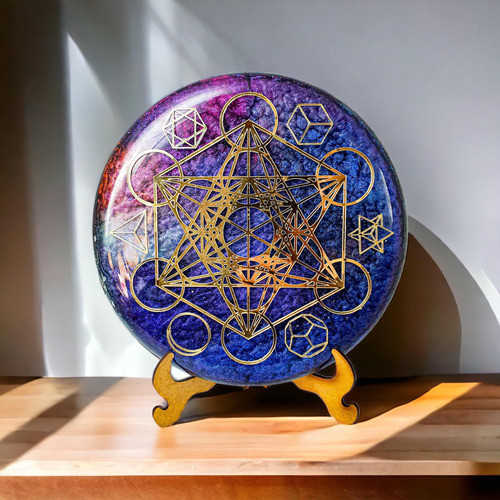 Orgonite Grande Metatron Proteção Mandala Prosperidade 1