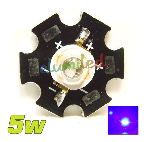 Led Estrella 5w Ultravioleta 395-400nm Alta Potencia 1