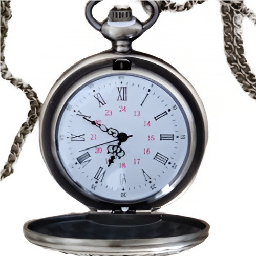 Relógio De Bolso Steampunk Bronze Com Corrente Retro Vintage 0