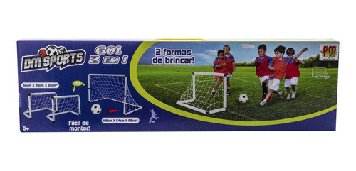 Kit Futebol 2 Traves Com Bola E Bomba Dm Sports Para Treinar 0
