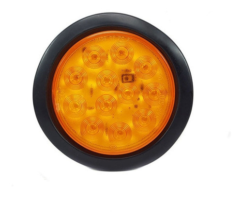 Luz Led Faro Farol Trasero Redondo Ambar 105mm 24v 0