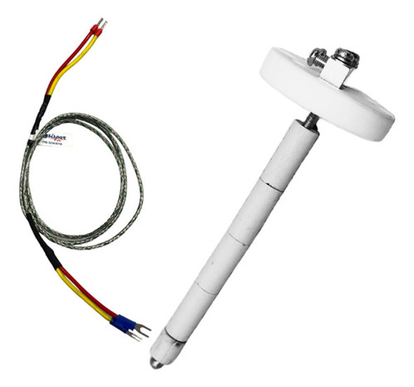 Termopar K8 Bloco Cerâmico Cabo De 1m E Haste De 12 Cm 0