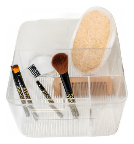 Organizador  Esmeralda  De Acrilico Con Divisiones Y Manija 0