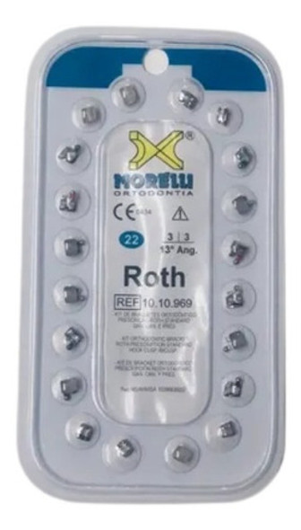 3 Bracket Roth Sin Hook Morelli 022 Odontología Ortodoncia 0