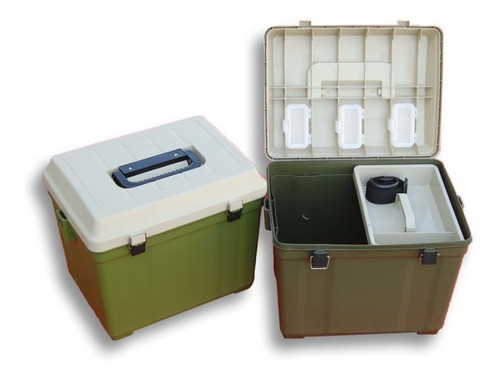 Caja De Pesca Albatros Extra Grande 46x35x38cm Hs-329. 0