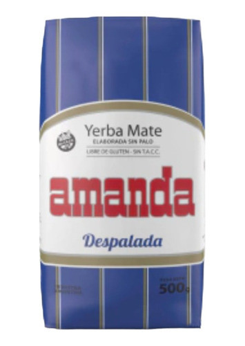 Yerba Mate Amanda Despalada De 500g, Pack 10u 0