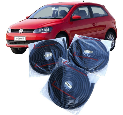 Burletes Para Las 2 Puertas + Baul (kit 3 Unidades) Vw Gol Trend 3p 2013 Al 2015 Silvaflex 0
