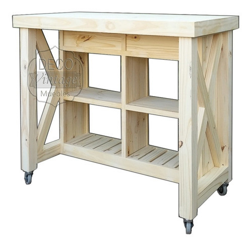 Isla Desayunador Ayudante Moderno Para Cocina Sin Pintar 1