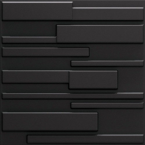 30 Placas 3d - Modelo Vienna  Na Cor Preta - 7.5m² 1
