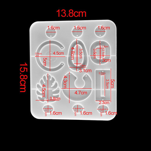 Molde Silicona Aros Monstera Geométricos Resina 1