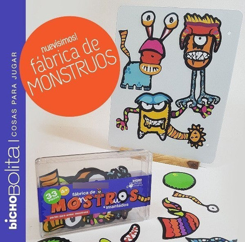 Monstruos Imantados 33 Pzs Para Armar Creatividad Motricidad 1