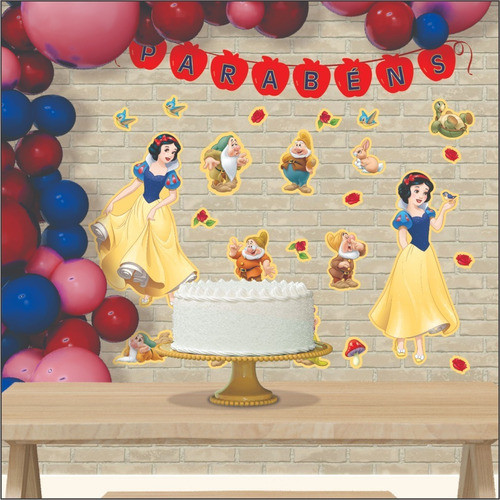 Festa Branca De Neve - Kit Decorativo Grande Com 31 Itens 1
