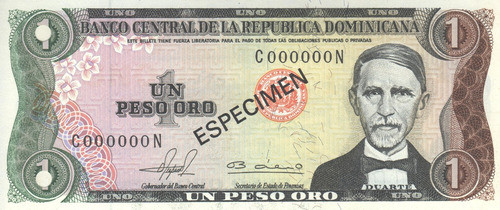Rep. Dominicana Raro Specimen De 1 Peso Año 1981 - Unc U$ 35 0