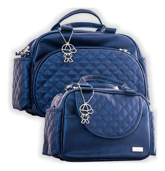 Bolsa Maternidade E Frasqueira Térmica Marinho - Baby Bless 1