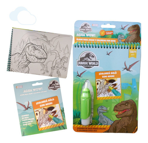 Agua Wow Jurassic World Colorear Con Agua - Tapimovil 1