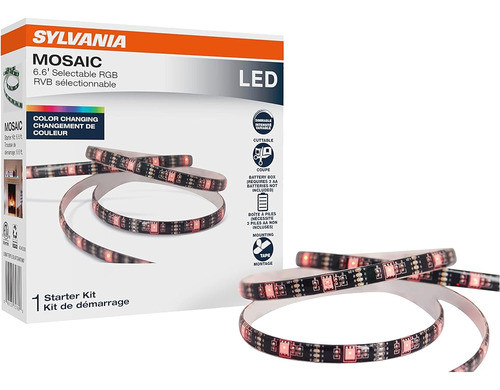 Sylvania 6.6ft Mosaic Rgb Flexible Light Strip Starter Kit, 0