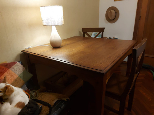 Mesa De Roble Antigua, Divina 1.10 X 1.10 1