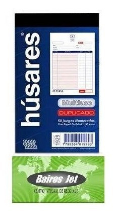 40 Talonarios Multiuso Duplicado Husares 1929 X 50 Juegos 1