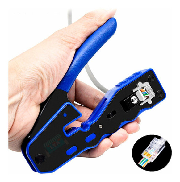 Crimpadora Profesional Nt P/ Ficha Rj45 Standard Y Pasante 1