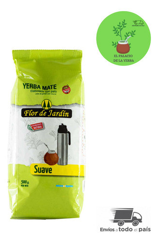 Yerba Mate Flor De Jardín Suave X 6u De 500g 0