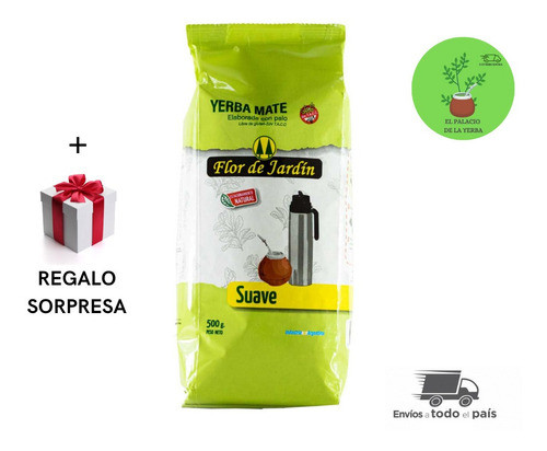 Yerba Mate Flor De Jardín Suave X 6u De 500g 0