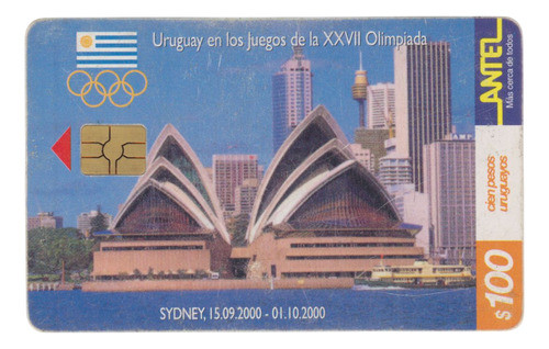 Olimpiadas Sidney 2000 Tarjeta Telefonica Pabellon Uruguay 0
