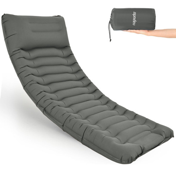 Colchoneta Inflable Con Almohada Y Bomba De Pie Mochilero 0